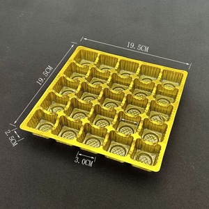 Barquette thermoformée multi-compartiments 19,5 cm carrée antistatique pour l'emballage de composants électroniques - Product Image 1