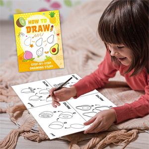 Libro de actividades para manualidades de aire DIY para niñas y niños pequeños, inspirador para aprender <span class=keywords><strong>a</strong></span> dibujar, personalizado, cómo dibujar libros para colorear para niños - Product Image 4