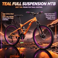 Vélo de montagne haute performance avec roues de 24 pouces et 26 pouces, 24/30 vitesses, cadre en acier haute teneur en carbone, frein à disque double, unisexe, Dirt Jumper