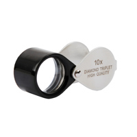 Analysis Diamonds Gemstone Hasting Triplet 10X Magnifier High Quality Small Jewelers Loupe
