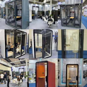 Cabina Insonorizada Portátil Moderna y Redonda, Cabina Telefónica Acústica Privada para Oficina, <span class=keywords><strong>Estudio</strong></span> de Grabación, Taller, Móvil - Product Image 3