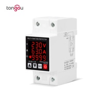 Dispositif de protection contre les surtensions et les sous-tensions réglable, relais de protection, rail DIN, trois affichages, 63A, 230V, monophasé