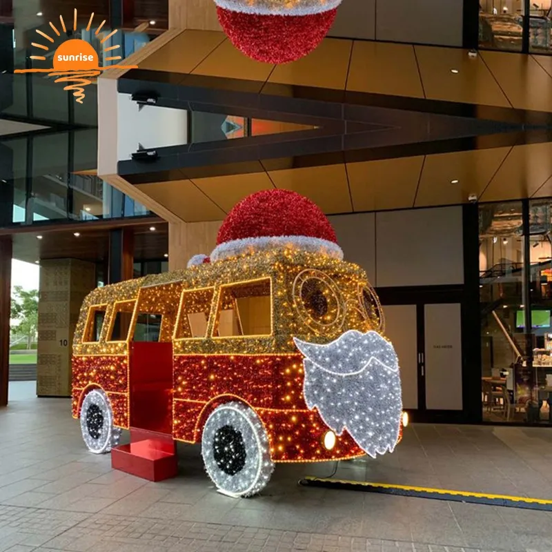O trem de decoração comercial da moda mais popular 3d, exibição de escultura de natal e ano novo