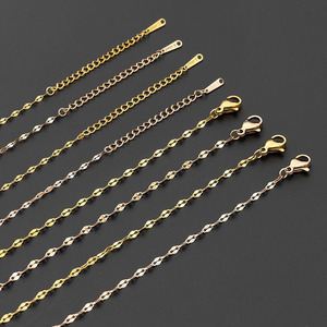 Oro argento in acciaio inox catena labbra collana, commercio all'ingrosso Hypo-Allergenic catene 18k placcato oro acciaio inossidabile catena collana - Product Image 1