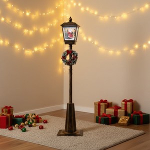 <span class=keywords><strong>Farolas</strong></span> Musicales LED con Nieve que Cae, Farola Navideña LED con Santa - Product Image 1