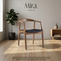 Chaise de salle à manger commerciale moderne en bois massif, siège rembourré en cuir PU, non pliable, mobilier de restaurant, fauteuil modèle MP-00061