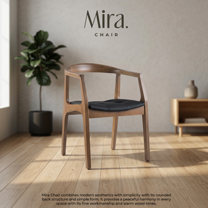 Chaise de salle à manger commerciale moderne en bois massif avec siège rembourré en cuir PU, fauteuil de restaurant - Product Image 3