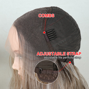 Perruques synthétiques Julianna Body Wave, couleur ombrée, avec raie au milieu, en fibre capillaire naturelle, pour femmes, pour les fêtes - Product Image 4