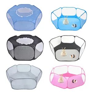 Gabbia Portatile Trasparente <span class=keywords><strong>per</strong></span> Piccoli Animali, Tenda <span class=keywords><strong>per</strong></span> <span class=keywords><strong>Gatti</strong></span> e Cani, <span class=keywords><strong>Recinto</strong></span> Pieghevole Aperto <span class=keywords><strong>per</strong></span> Cani, Criceti, Conigli, Porcellini d'India - Product Image 6