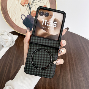 Funda de cuero magnética para teléfono móvil, funda trasera anticaída para Oppo <span class=keywords><strong>Find</strong></span> N3 <span class=keywords><strong>Flip</strong></span>/<span class=keywords><strong>N2</strong></span> <span class=keywords><strong>Flip</strong></span>, soporte de carga inalámbrica - Product Image 1