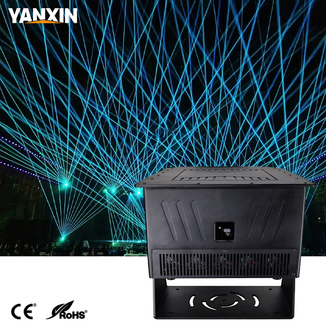 30W High Power IP65 Waterproof Full Color Laser Light DMX512 Outdoor RGB Laser Projector for Cultural Tourism Building Lighting