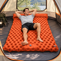 Matelas de camping gonflable double portable, imperméable et ultraléger pour l'extérieur (commande minimale)