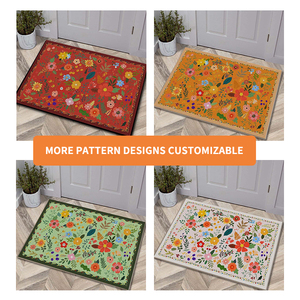 Alfombra de Entrada para Interiores con Estampado Floral de Primavera, Resistente a las Manchas, Hecha a Máquina, de Poliéster, 2x3 Pies, para la Entrada del Hogar - Product Image 2