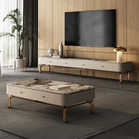 Table basse en bois à prix raisonnable pour meubles de salon meuble TV avec pieds en acier inoxydable