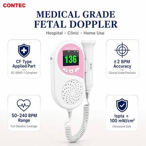 <span class=keywords><strong>Doppler</strong></span> fœtal portable électrique CONTEC10B <span class=keywords><strong>avec</strong></span> détection d'<span class=keywords><strong>échographie</strong></span> précise, écran LCD de 1,77 pouces, garantie d'un an - Product Image 3