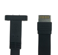 Großhandel 10 Gbps USB3.1 Typ E männlich zu USB Typ C weiblich Flachkabel mit Frontpanel-Halterung