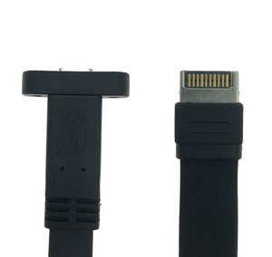 Venta al por mayor 10Gbps USB3.1 Tipo E macho a USB Tipo C hembra cable plano con montaje en panel frontal - Product Image 5