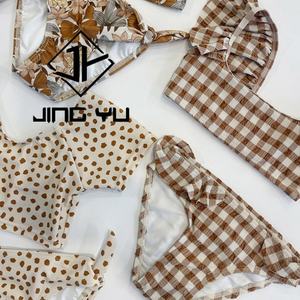 Traje de Baño de Dos Piezas para Niñas, Bikini Hawaiano 2025, Estampado de Alta Calidad, Personalizado, de Nailon Reciclado - Product Image 2