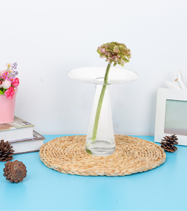 <span class=keywords><strong>Vase</strong></span> personnalisé en <span class=keywords><strong>verre</strong></span> transparent à haute teneur en borosilicate <span class=keywords><strong>soufflé</strong></span> à la main <span class=keywords><strong>Vase</strong></span> moderne à fleur simple de table - Product Image 4