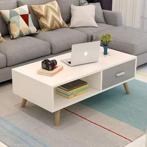 Nordic Minimalist <b>Coffee</b> <b>Table</b> Wood Square Living Room Modern Design Small Apartment Use - Product Image 1