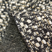 Tissu d'ameublement original et tendance, tissé, respirant, épais, teint en fil, coloré, avec incrustations de pierres précieuses, mélange lin et viscose