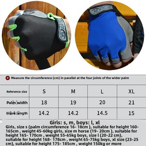 Gants de fitness demi-doigts d'extérieur pour hommes et femmes, en polyester respirant, minces et antidérapants, résistants à l'usure pour la conduite, le sport et le cyclisme. - Product Image 6