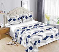 Parures de Draps Plats Jumeaux Colorées Taille King en Coton Doux Ensemble de Literie Drap de Dubaï Draps Textiles de Yiwu
