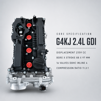 Ensemble moteur complet G4KJ 2.4L GDI pour Kia Sportage Optima Sorento Theta II 2359cc DOHC 16V