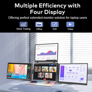 Moniteur portable extensible 16 pouces pour <span class=keywords><strong>PC</strong></span>, écran LCD IPS, entrée Type C, moniteur quadruple pour ordinateur portable – Vente en gros - Product Image 4