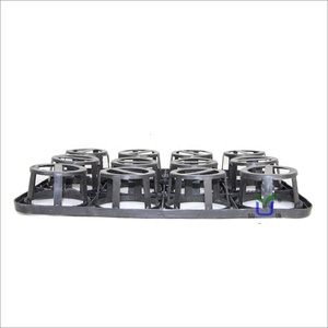 12 plateaux ronds de pots de pépinière de cellules Pots de semis durables robustes plateaux de transport de <span class=keywords><strong>navette</strong></span>-plateau mobile de pot de fleurs pour pots - Product Image 5