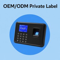Máquina biométrica de control de asistencia por huella dactilar, terminal de control de acceso con código PIN, reconocimiento rápido para el registro de tiempo del personal de oficina