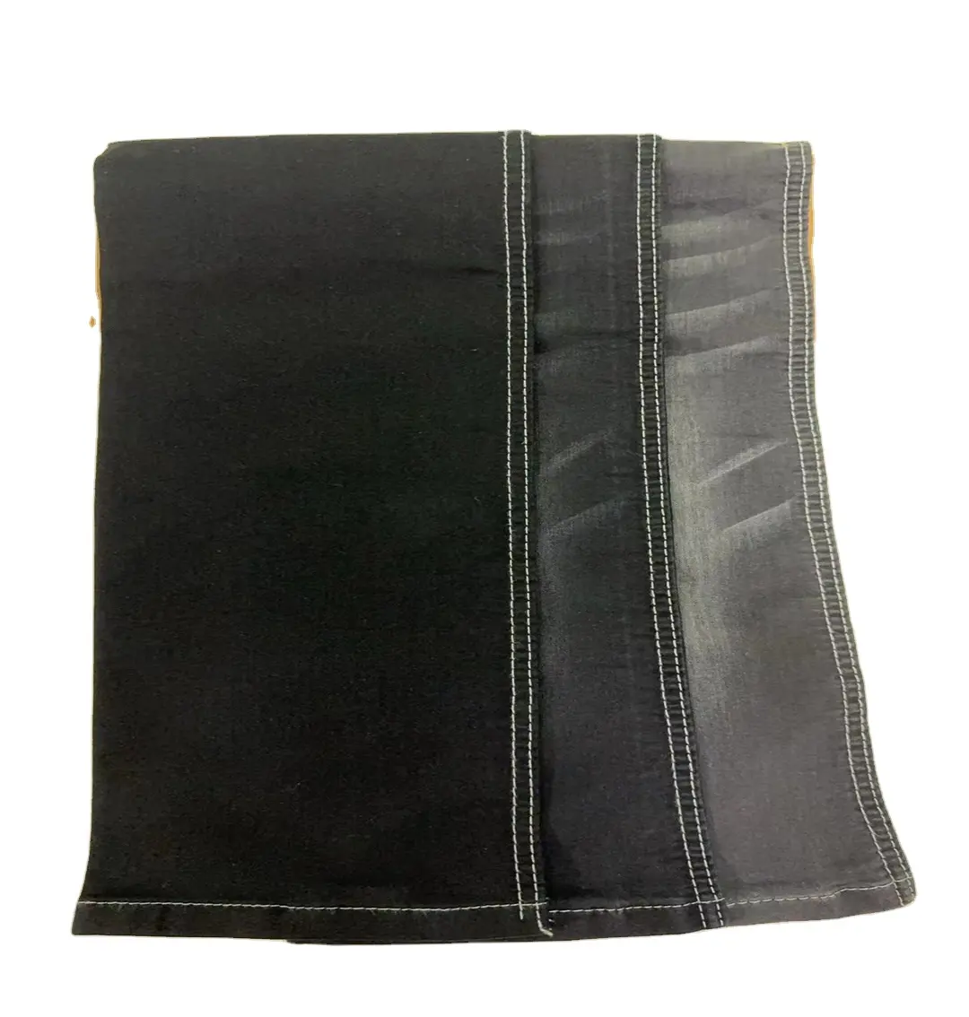 Tecido jeans preto com rosto preto 95% algodão 5% tecido jeans de malha sólida
