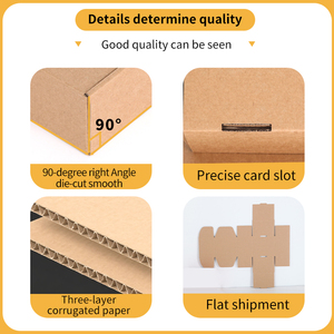 Biểu tượng tùy chỉnh hộp bưu phẩm <span class=keywords><strong>carton</strong></span> sóng bao bì sản phẩm hộp cho túi da chuyên nghiệp & quan hệ phiên bản màu đen - Product Image 6