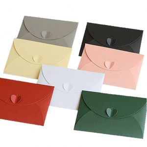 Enveloppe en papier perlé avec boucle en forme de cœur, style vintage européen avec feuille d'or, enveloppes élégantes pour invitations et cartes de vœux - Product Image 4