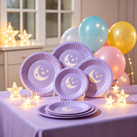 Assiettes en papier jetables blanches écologiques robustes pour la vente en gros, assiettes rondes pour fêtes