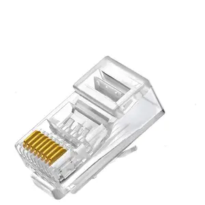 Ethernet RJ 45 Jack Cat5e Internet konektörleri RJ45 8p 8c fiş konnektörü plastik 8 PIN 8 çekirdekli Cat6 konektörü