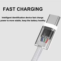 Cable USB C a Tipo C de Carga Rápida PD de 60W, Cable Trenzado para Cargar Teléfonos Móviles, Compatible con iPhone 15 16 17 Pro Max, Android, Samsung, Xiaomi