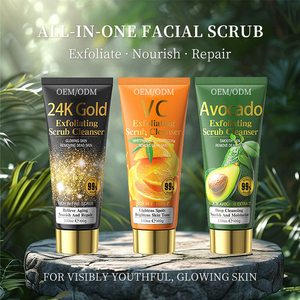 Crème exfoliante à l'aloe vera et à l'avocat, nettoyant <span class=keywords><strong>visage</strong></span> blanchissant avec des ingrédients à base de plantes, marque privée OEM ODM - Product Image 5