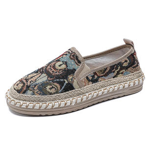 Sh11373a Toile Plate-forme Espadrilles Chaussures Femmes Espadrilles Casual Mocassins Chaussures - Product Image 4