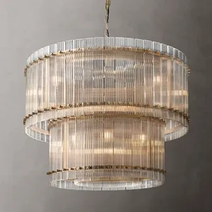 Modern Ceiling Light Indoor Led Pendant Lighting San Marco Round Crystal Chandelier Restoration Bedroom Furniture