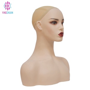 Head mannequin with bust wig headstand for wigs display - Product Image 4