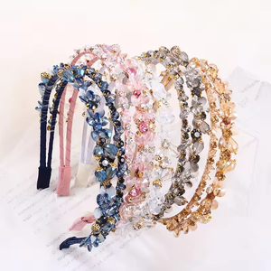 Diadema de cristal con forma de flores, adornos nupciales para el cabello de boda para venta al por mayor - Product Image 1