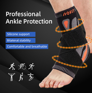 Soporte <span class=keywords><strong>de</strong></span> Tobillo Premium Tejido, Ajustable, Ligero, Compresivo, Antideslizante y Transpirable - Product Image 2