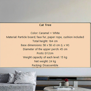 <span class=keywords><strong>Zeze</strong></span> เสื่อป่านศรนารายณ์สำหรับแมวลายต้นไม้และที่เกาของสะสมประหยัดพื้นที่บ้านแมวพร้อมกล่องกรอบปีนแมวที่ทันสมัย - Product Image 3