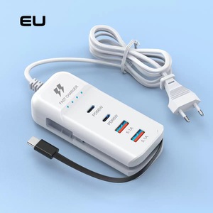 Cable de extensión de toma de corriente antiestática 66W 2PD + 2USB toma de carga súper rápida enchufe UE/Reino Unido/EE. UU. cargador de pared <span class=keywords><strong>Usb</strong></span> - Product Image 3