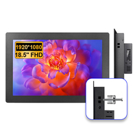 Écran tactile capacitif/résistif encastré de 18,5 pouces 1920*1080P, moniteur LCD industriel avec ports HD VGA USB