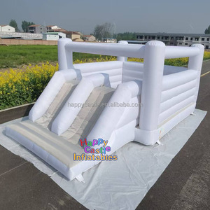 Phổ biến 18x12ft pastel <span class=keywords><strong>Inflatable</strong></span> lâu đài bouncy pastel nhảy lâu đài với đôi Slide cho sân hoặc vườn vui vẻ - Product Image 5