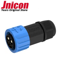 Jnickon — connecteur circulaire m23 avec bouton poussoir, connecteur étanche, alimentation, 4 broches, 6 broches
