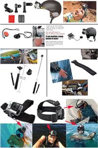 Conjunto de accesorios de cámara deportiva <span class=keywords><strong>Go</strong></span> <span class=keywords><strong>Pro</strong></span> 50 en 1, accesorios para Gopro <span class=keywords><strong>Hero</strong></span> 6 7 8 9 10 Yi Xiaomi, venta al por mayor - Product Image 2