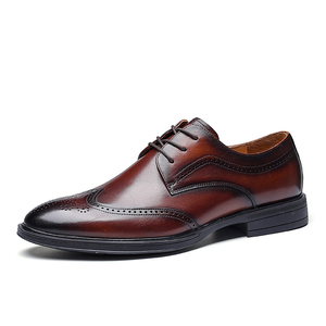 Nouvelle collection printemps : Chaussures en cuir pour hommes, formelles et décontractées, tendance, à bout large, style britannique, chaussures de gentleman - Product Image 1